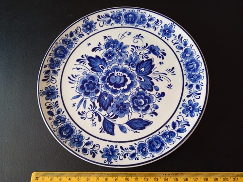 Delft blauw floral wall - blauw,