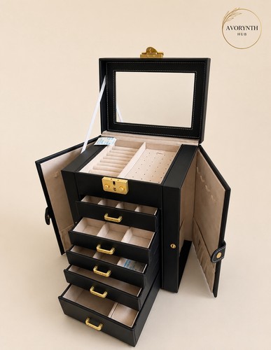 Large black lockable - large, jewellery