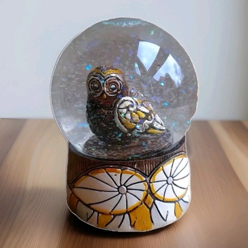 Owl snow globe paperweight - snow,