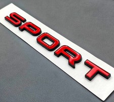 SPORT Red Black Letters Emblem