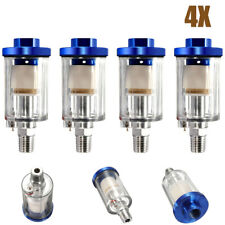4pcs Spray Paint Gun 1/4'' BSP Mini in Line Air Filter Moisture Water Trap Kit