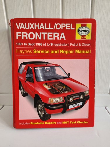 Vauxhall opel frontera - vauxhall, service
