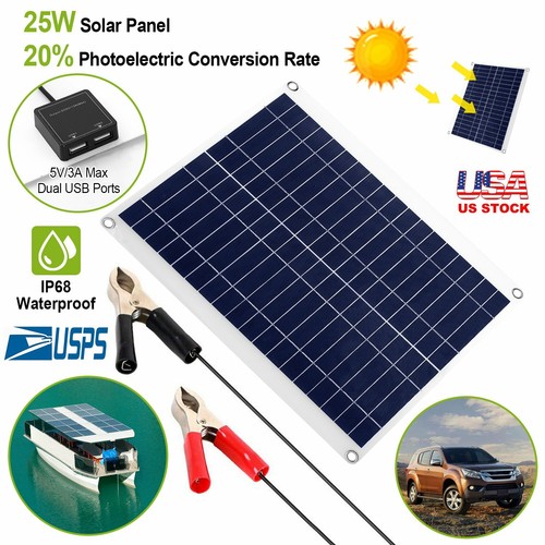 25w solar panel 12v trickle - 25w,