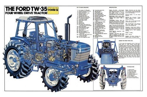 Vintage ford tractor tw35 - tractor,