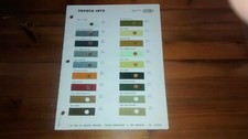 1973 GENUINE PAINT SWATCHES, TOYOTA, TOYOTA CELICA ST, COROLLA, CROWN COUPE