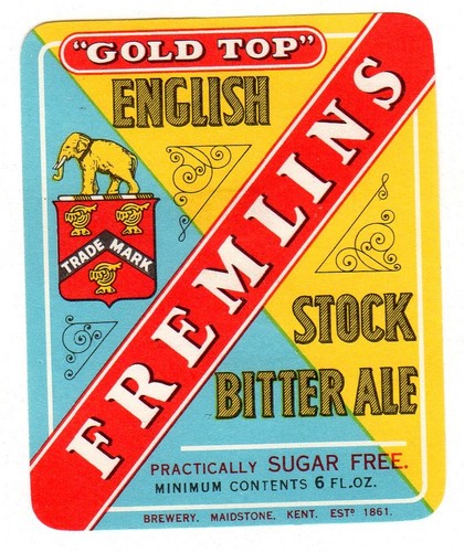 Beer label fremlins brewery - fremlins,