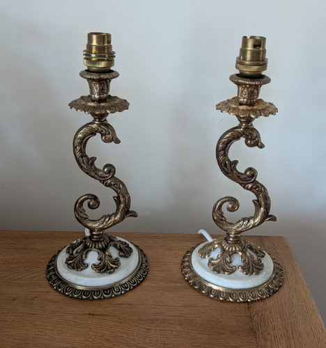 Vtg pair ornate - pair,