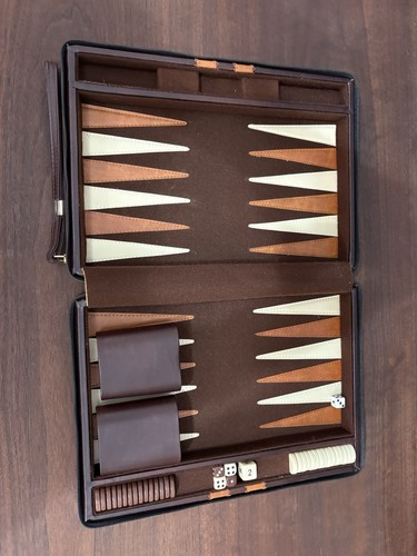 Vintage backgammon game set - backgammon,