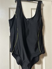 Black Zip Front Swimsuit Size