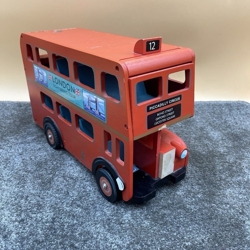 Toy van wooden red - van, london