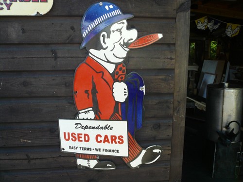 Enamel sign classic car - sign,classic,