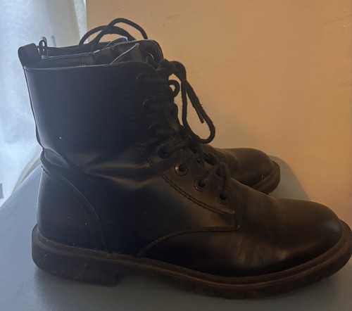 Black shiny faux leather - shiny,