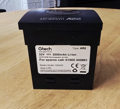 Gtech airram mk2 ar2 22v - airram,