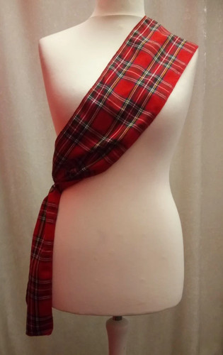 Red tartan items - red,