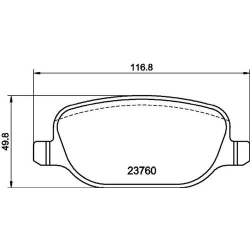 Mintex rear brake pad - rear,