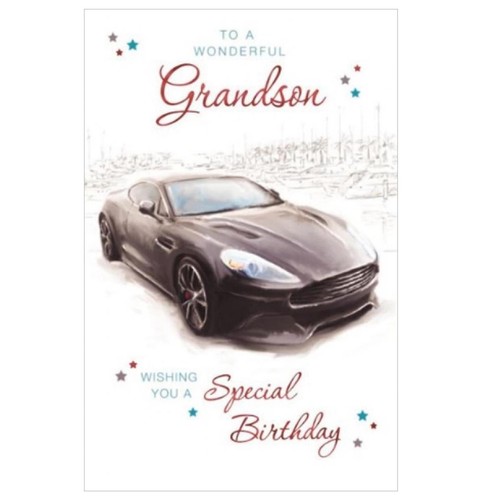 Grandson birthday card - birthday,