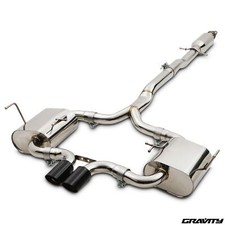 CARBON TAILPIPES STAINLESS CAT BACK EXHAUST SYSTEM FOR BMW MINI R53 COOPER S 1.6
