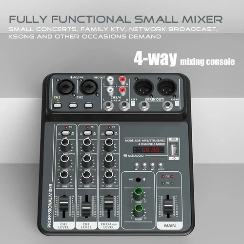 Channel audio mixer with - channel,