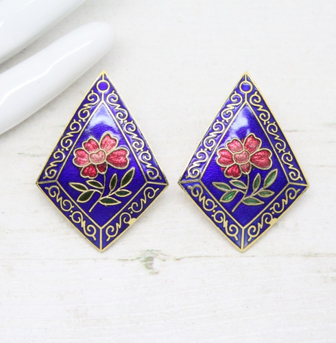 Vintage blue cloisonne - cloisonne, enamel