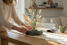 Rustic Grey Slate Stone Vase
