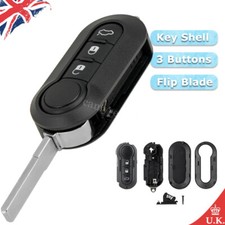 Replacement 3 Button Key Fob Case for Fiat 500 L Ducato Doblo Punto Bravo Panda