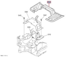 RA02144262 Floor Mat Fits Kubota "U10-3" Without Front ROPS (Special Order Item)