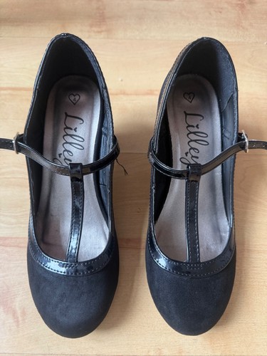 Lilley black bar - low, heel