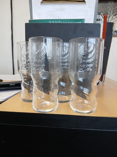 Pepsi max 16oz glasses - max, x4