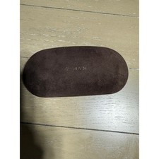 Tom Ford Eyeglass Case Brown Suede Hard Shell Holder Pouch Unisex Luxury