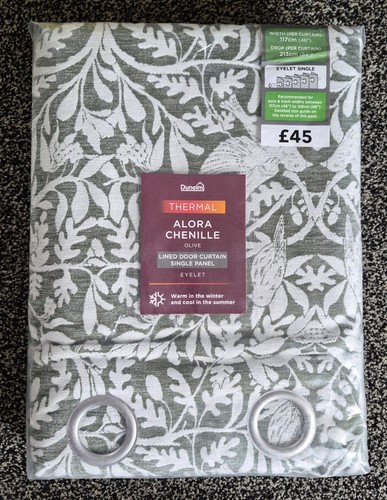 Dunelm alora chenille - chenille, olive