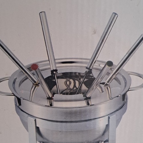 Stainless steel silver fondue - stainless,