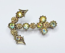 Vintage Gold Tone and Green AB