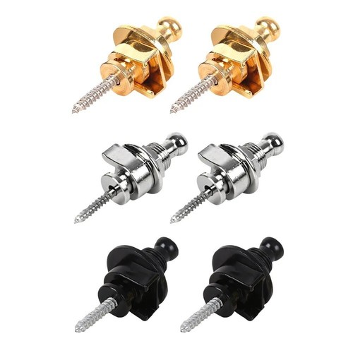 Guitar strap locks for