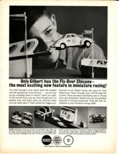 Vintage 1963 AC Gilbert Toy Slot Car Racing Set Original Print Ad