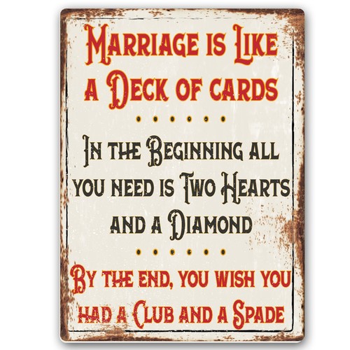Marriage cards funny sign - cards,