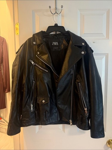 Zara black faux - zara,