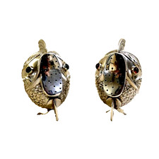 Solid silver fish - salt, &