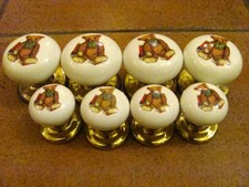 Drawer/Cupboard Knobs Teddy Bear Knobs 4 x 50mm & 4 x 38mm Ceramic