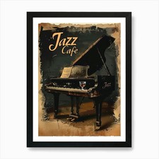 Jazz Cafe 12 Art Print Framed