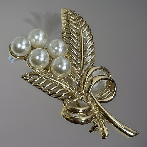 Faux pearl flower bouquet - faux,