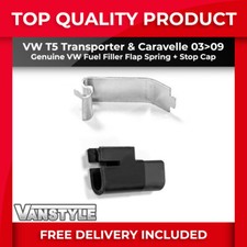 FITS VW T5 TRANSPORTER 03>09 GENUINE FUEL FILLER FLAP SPRING + SECURITY STOP CAP