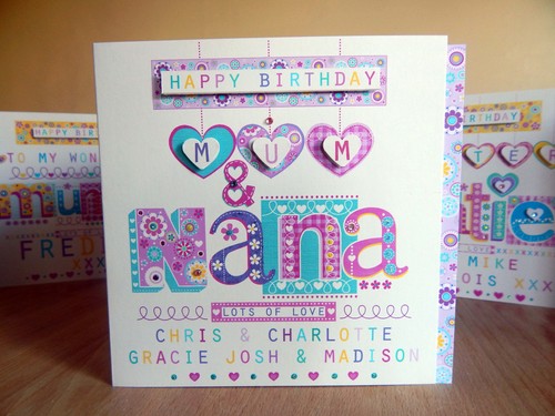 Mum nana nan card grandma - nan,