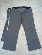 Debenhams Red Herring Light Grey Pinstripe Maternity Under Bump Trousers Size 14