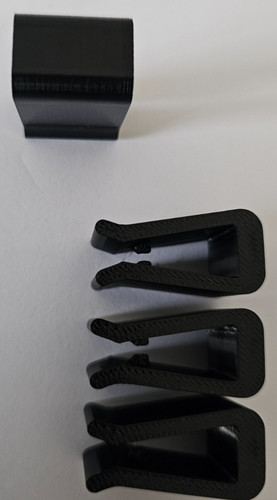 Black plastic clip clamp - 4x,
