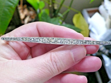 Art Deco Paste and Silver Brooch