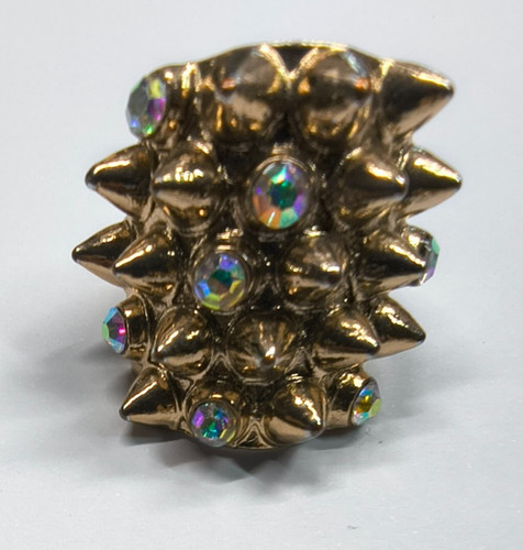 Gold tone spiked - gold,