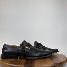 Mens Cesare Paciotti Italian Black Dagger Leather Slip On Loafers Shoes Size 8 C