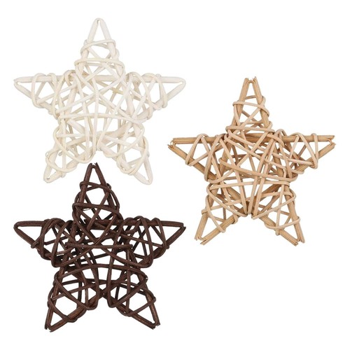 3pcs star shaped rattan - shaped,