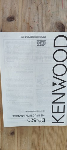 Kenwood 520 user manual - dp-520,