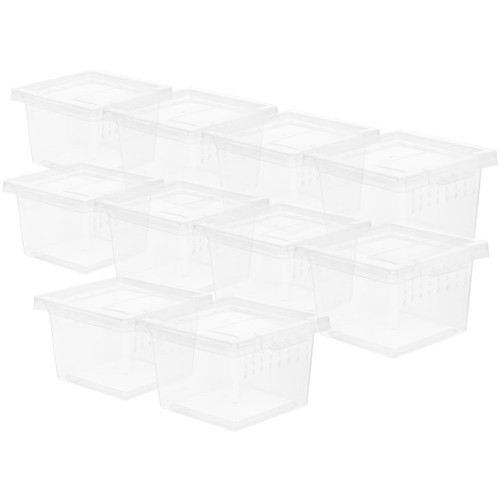 12pcs clear reptile feeding - clear,